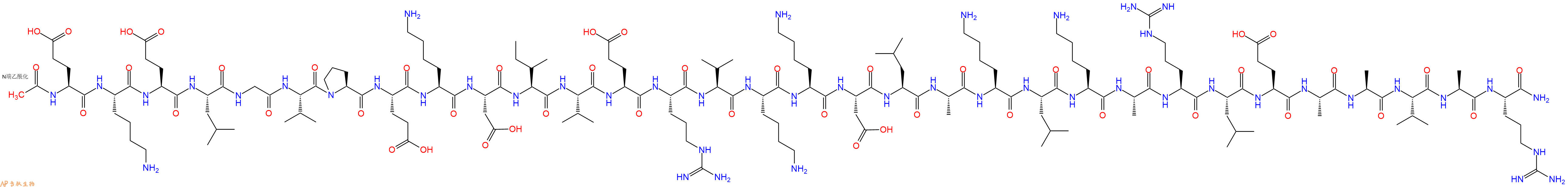 专肽生物产品Ac-Glu-Lys-Glu-Leu-Gly-Val-Pro-Glu-Lys-Asp-Ile-Val-Glu-Arg-Val-Lys-Lys-Asp-Leu-Ala-Lys-Leu-Lys-Ala-Arg-Leu-Glu-Ala-Ala-Val-Ala-Arg-CONH2
