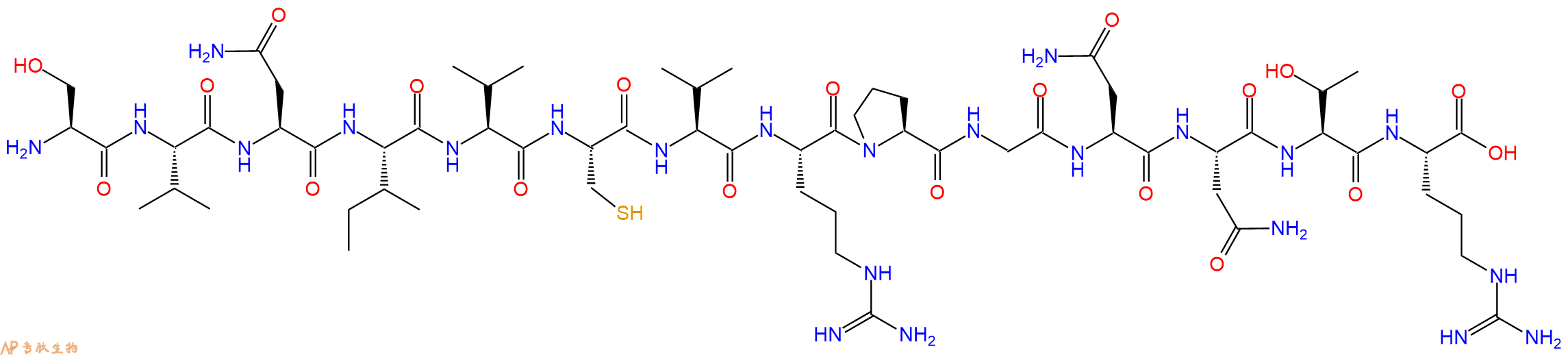 专肽生物产品H2N-Ser-Val-Asn-Ile-Val-Cys-Val-Arg-Pro-Gly-Asn-Asn-Thr-Arg-OH