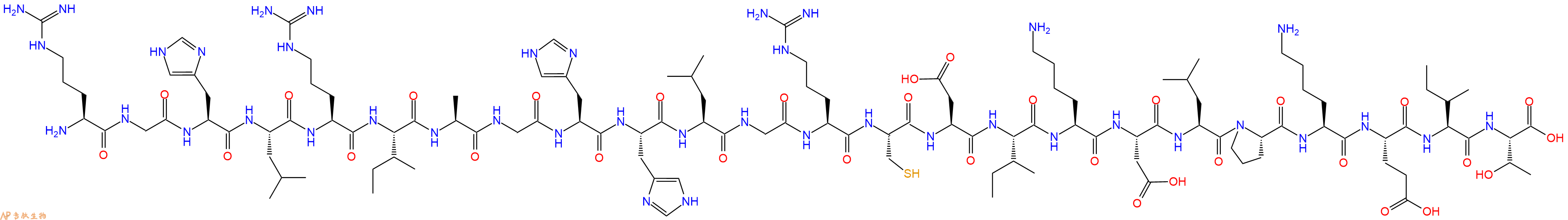 专肽生物产品H2N-Arg-Gly-His-Leu-Arg-Ile-Ala-Gly-His-His-Leu-Gly-Arg-Cys-Asp-Ile-Lys-Asp-Leu-Pro-Lys-Glu-Ile-Thr-OH