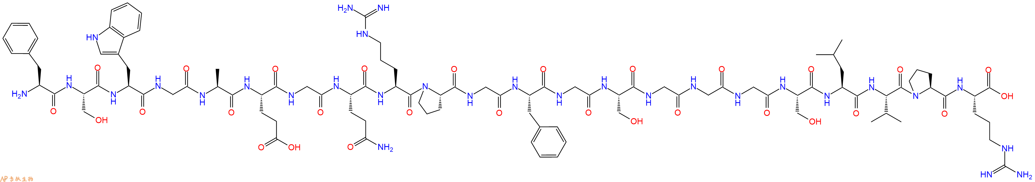 专肽生物产品H2N-Phe-Ser-Trp-Gly-Ala-Glu-Gly-Gln-Arg-Pro-Gly-Phe-Gly-Ser-Gly-Gly-Gly-Ser-Leu-Val-Pro-Arg-OH
