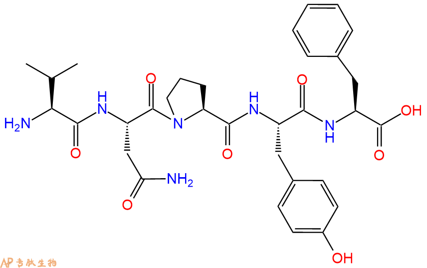 专肽生物产品H2N-Val-Asn-Pro-Tyr-Phe-OH