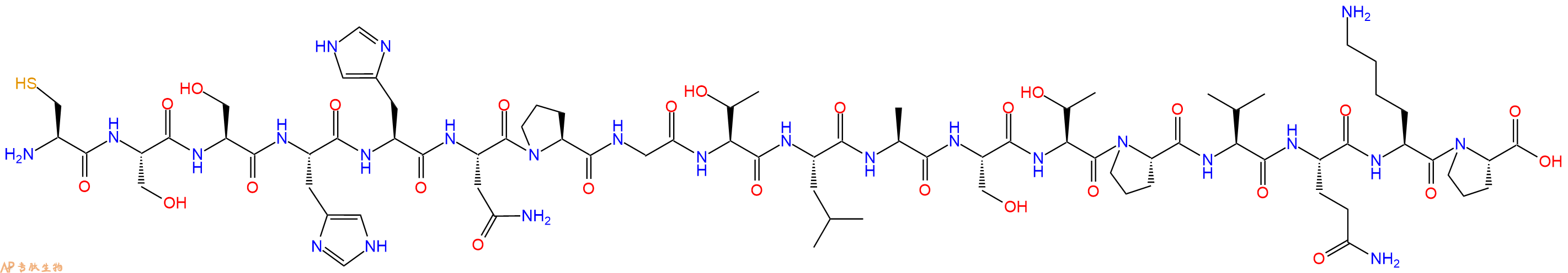 专肽生物产品H2N-Cys-Ser-Ser-His-His-Asn-Pro-Gly-Thr-Leu-Ala-Ser-Thr-Pro-Val-Gln-Lys-Pro-OH