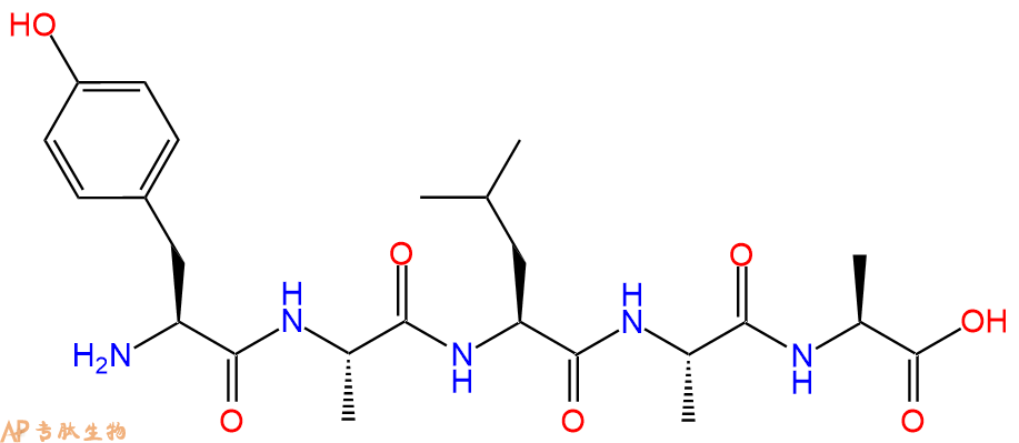 专肽生物产品H2N-Tyr-Ala-Leu-Ala-Ala-OH