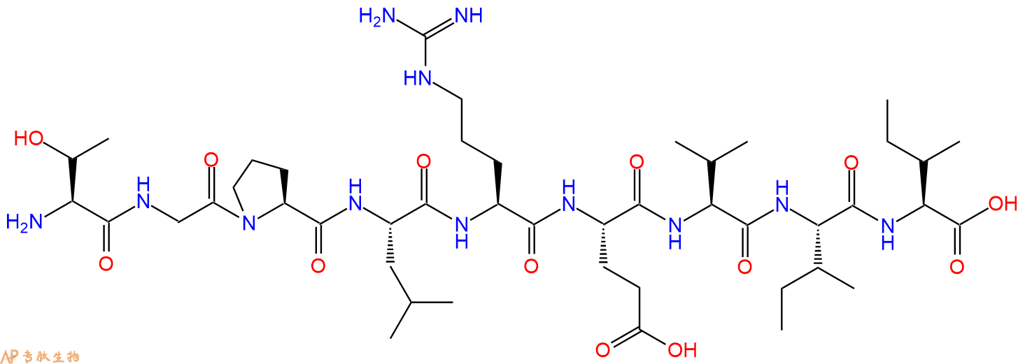 专肽生物产品H2N-Thr-Gly-Pro-Leu-Arg-Glu-Val-Ile-Ile-OH