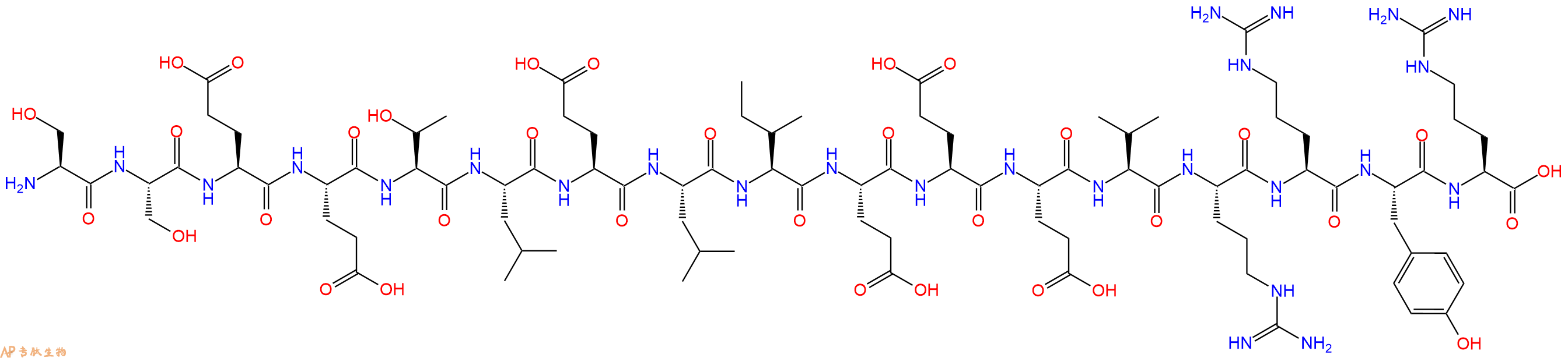专肽生物产品H2N-Ser-Ser-Glu-Glu-Thr-Leu-Glu-Leu-Ile-Glu-Glu-Glu-Val-Arg-Arg-Tyr-Arg-OH