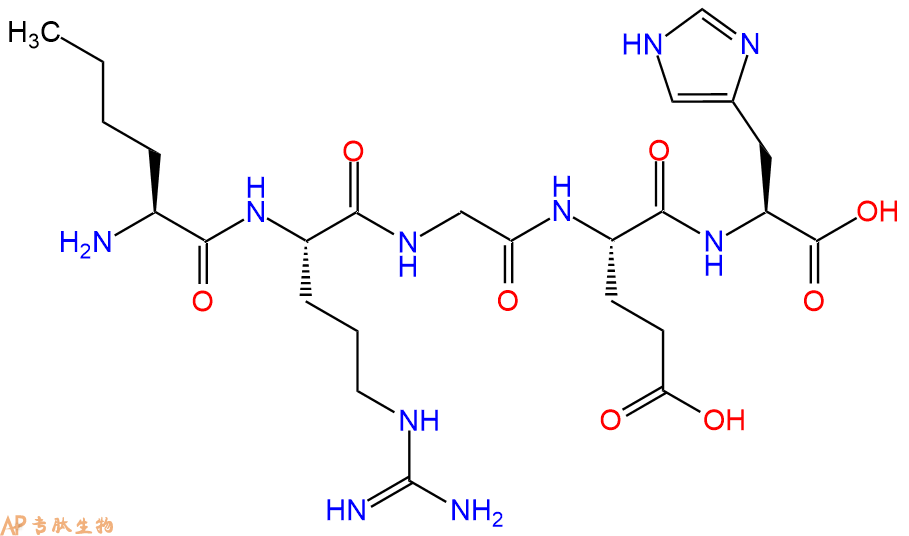 专肽生物产品H2N-Nle-Arg-Gly-Glu-His-OH