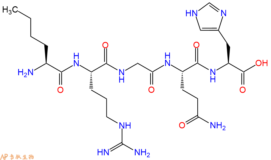 专肽生物产品H2N-Nle-Arg-Gly-Gln-His-OH