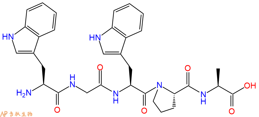 专肽生物产品H2N-Trp-Gly-Trp-Pro-Ala-OH