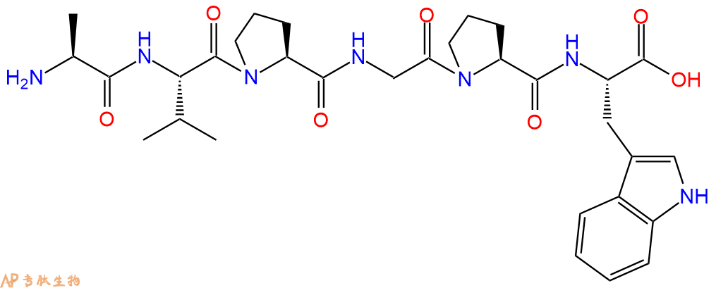 专肽生物产品H2N-Ala-Val-Pro-Gly-Pro-Trp-OH