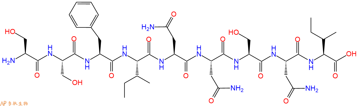 专肽生物产品H2N-Ser-Ser-Phe-Ile-Asn-Asn-Ser-Asn-Ile-OH