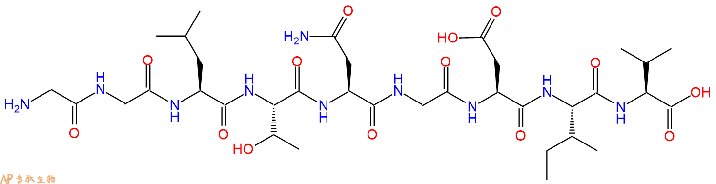 专肽生物产品H2N-Gly-Gly-Leu-Thr-Asn-Gly-Asp-Ile-Val-OH
