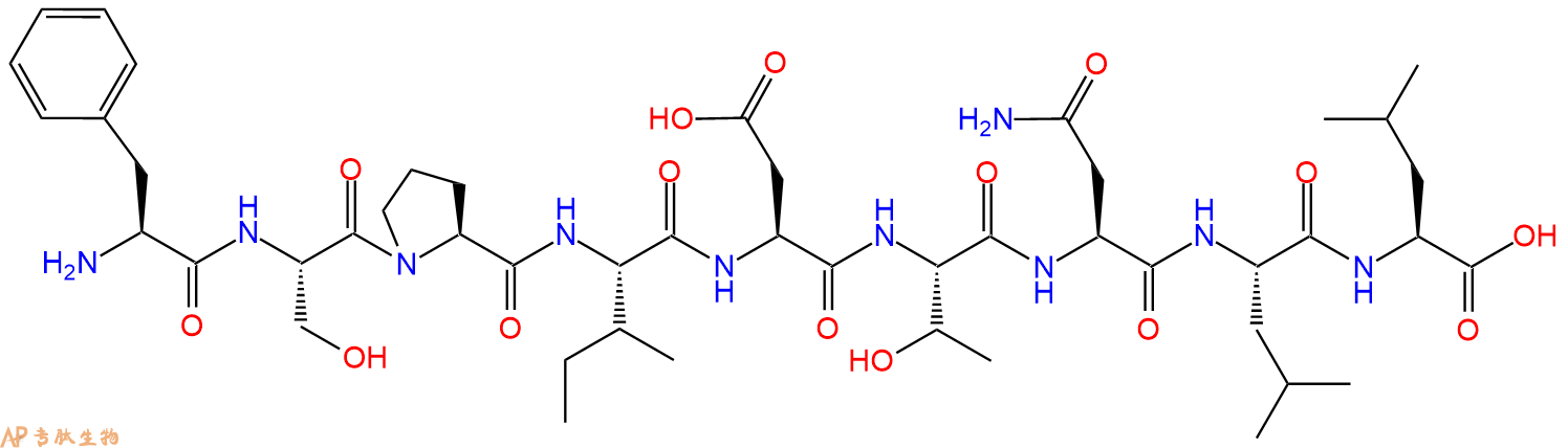 专肽生物产品H2N-Phe-Ser-Pro-Ile-Asp-Thr-Asn-Leu-Leu-OH