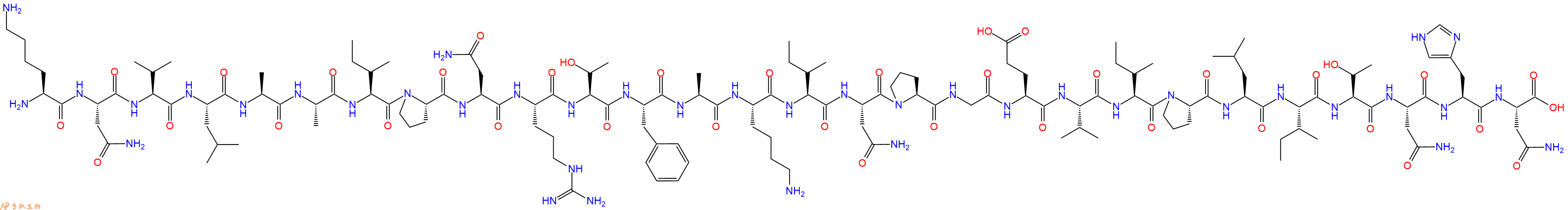 专肽生物产品H2N-Lys-Asn-Val-Leu-Ala-Ala-Ile-Pro-Asn-Arg-Thr-Phe-Ala-Lys-Ile-Asn-Pro-Gly-Glu-Val-Ile-Pro-Leu-Ile-Thr-Asn-His-Asn-OH