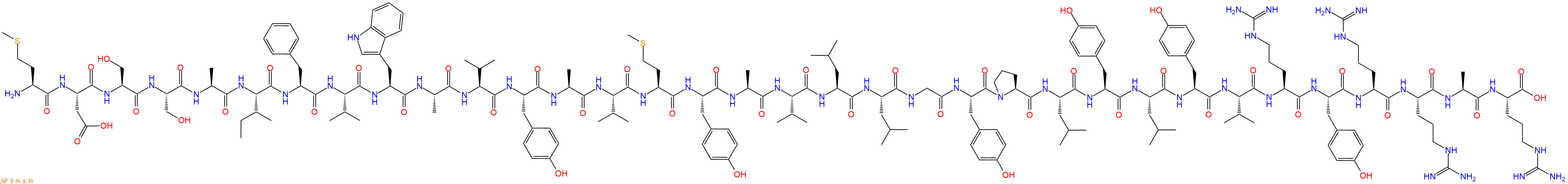 专肽生物产品H2N-Met-Asp-Ser-Ser-Ala-Ile-Phe-Val-Trp-Ala-Val-Tyr-Ala-Val-Met-Tyr-Ala-Val-Leu-Leu-Gly-Tyr-Pro-Leu-Tyr-Leu-Tyr-Val-Arg-Tyr-Arg-Arg-Ala-Arg-OH