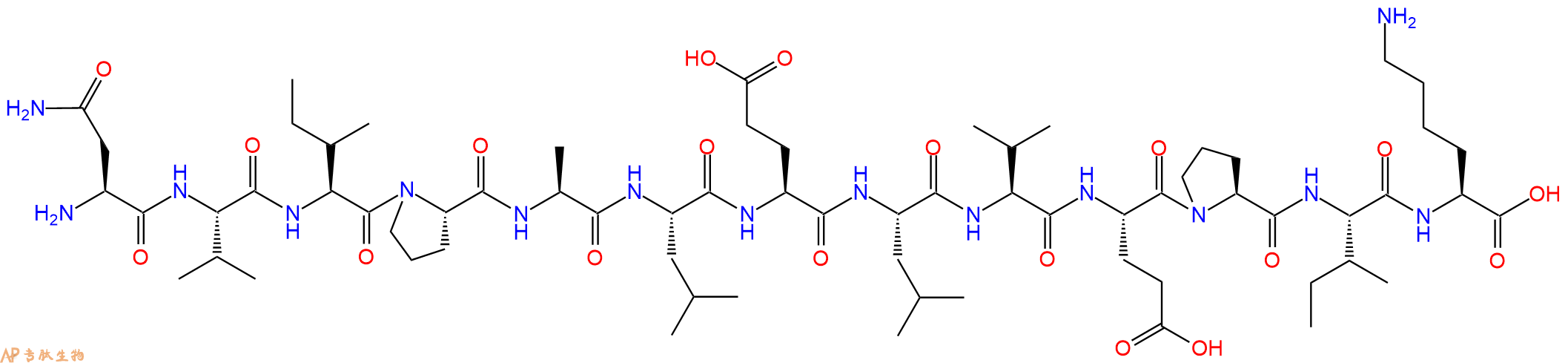 专肽生物产品H2N-Asn-Val-Ile-Pro-Ala-Leu-Glu-Leu-Val-Glu-Pro-Ile-Lys-OH