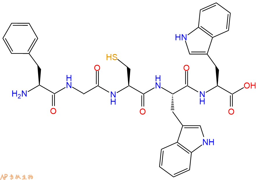 专肽生物产品H2N-Phe-Gly-Cys-Trp-Trp-OH