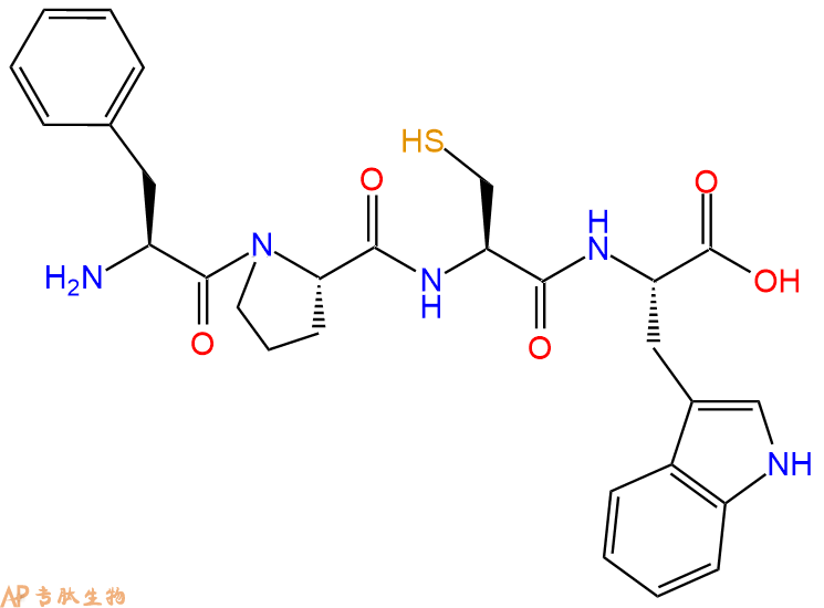 专肽生物产品H2N-Phe-Pro-Cys-Trp-OH