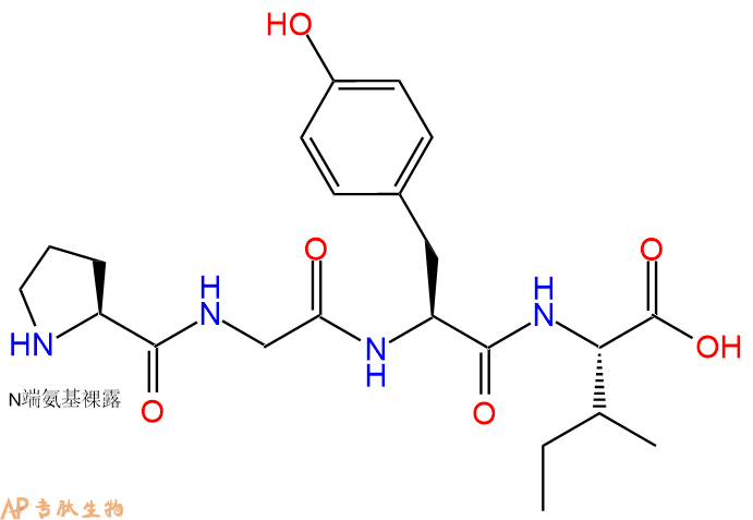 专肽生物产品H2N-Pro-Gly-Tyr-Ile-OH