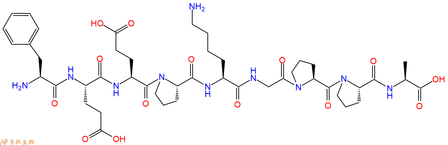 专肽生物产品H2N-Phe-Glu-Glu-Pro-Lys-Gly-Pro-Pro-Ala-OH