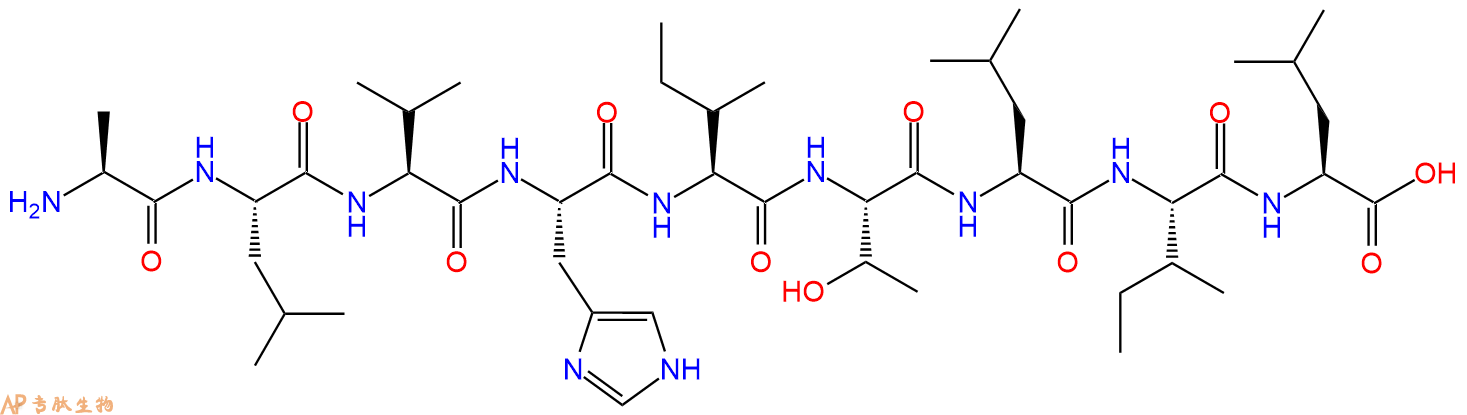 专肽生物产品H2N-Ala-Leu-Val-His-Ile-Thr-Leu-Ile-Leu-OH
