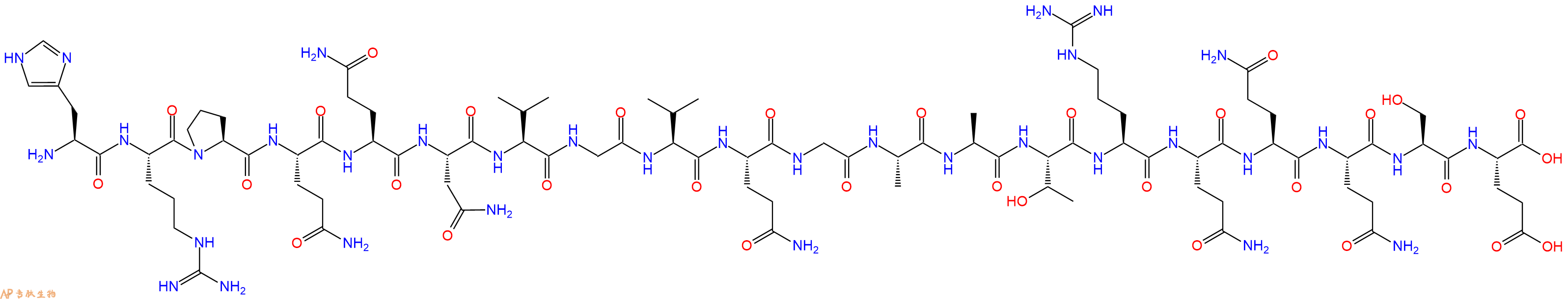 专肽生物产品H2N-His-Arg-Pro-Gln-Gln-Asn-Val-Gly-Val-Gln-Gly-Ala-Ala-Thr-Arg-Gln-Gln-Gln-Ser-Glu-OH