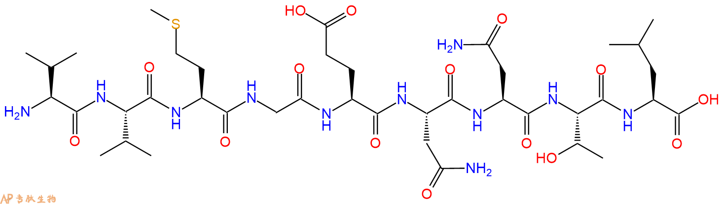 专肽生物产品H2N-Val-Val-Met-Gly-Glu-Asn-Asn-Thr-Leu-OH