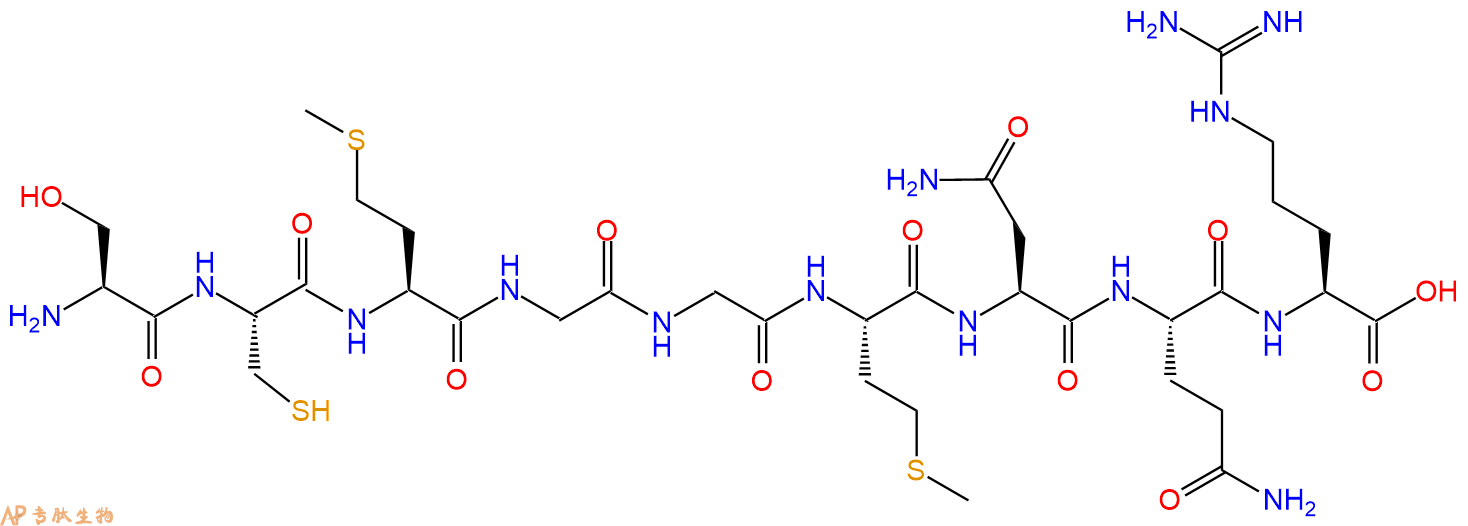 专肽生物产品H2N-Ser-Cys-Met-Gly-Gly-Met-Asn-Gln-Arg-OH