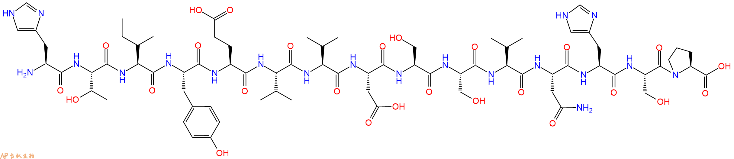 专肽生物产品H2N-His-Thr-Ile-Tyr-Glu-Val-Val-Asp-Ser-Ser-Val-Asn-His-Ser-Pro-OH