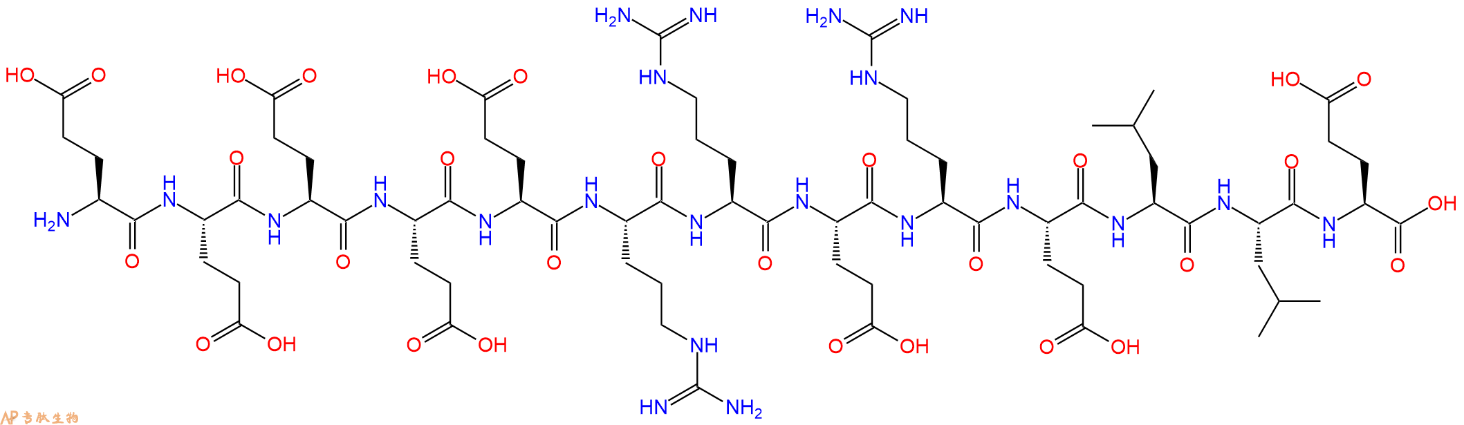 专肽生物产品H2N-Glu-Glu-Glu-Glu-Glu-Arg-Arg-Glu-Arg-Glu-Leu-Leu-Glu-OH