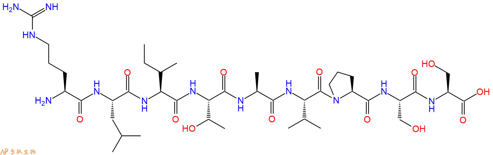 专肽生物产品H2N-Arg-Leu-Ile-Thr-Ala-Val-Pro-Ser-Ser-OH