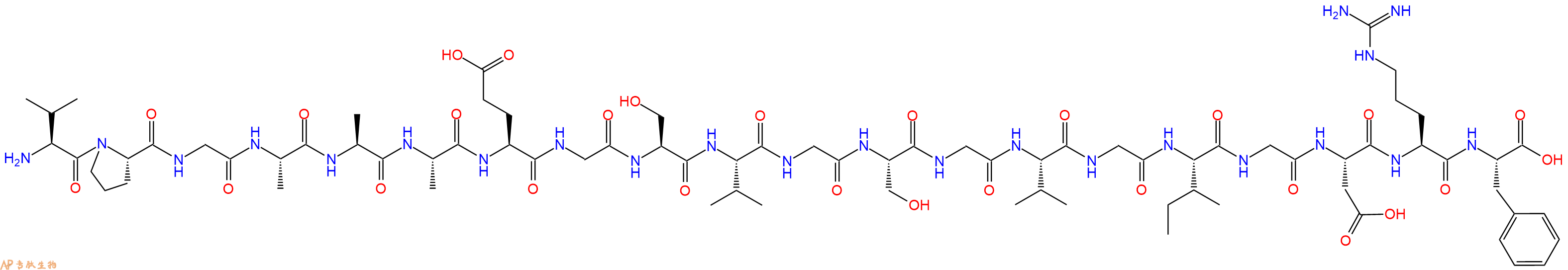 专肽生物产品H2N-Val-Pro-Gly-Ala-Ala-Ala-Glu-Gly-Ser-Val-Gly-Ser-Gly-Val-Gly-Ile-Gly-Asp-Arg-Phe-OH