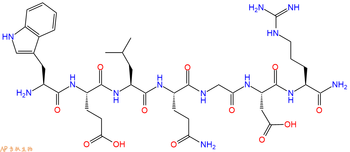 专肽生物产品H2N-Trp-Glu-Leu-Gln-Gly-Asp-Arg-CONH2