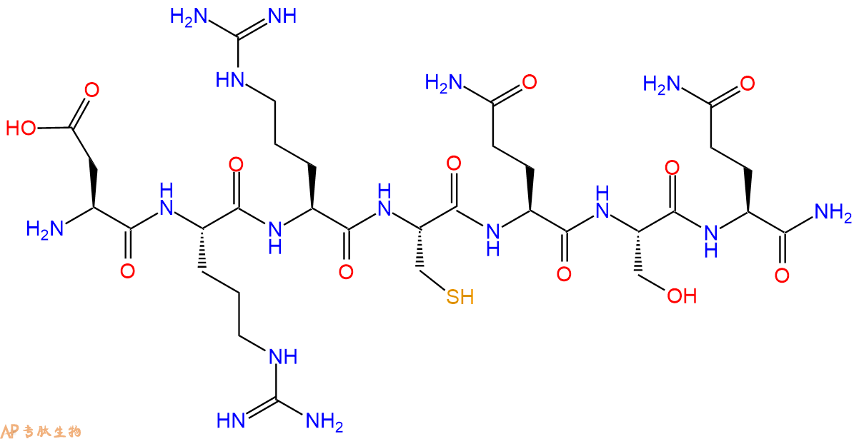 专肽生物产品H2N-Asp-Arg-Arg-Cys-Gln-Ser-Gln-CONH2