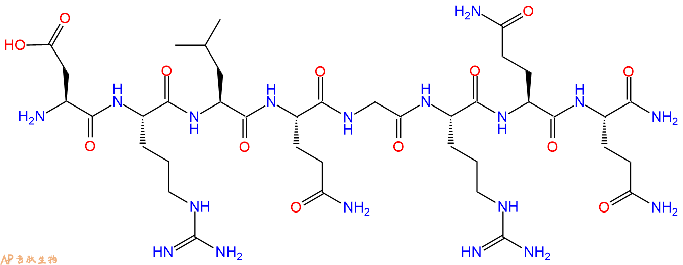 专肽生物产品H2N-Asp-Arg-Leu-Gln-Gly-Arg-Gln-Gln-CONH2