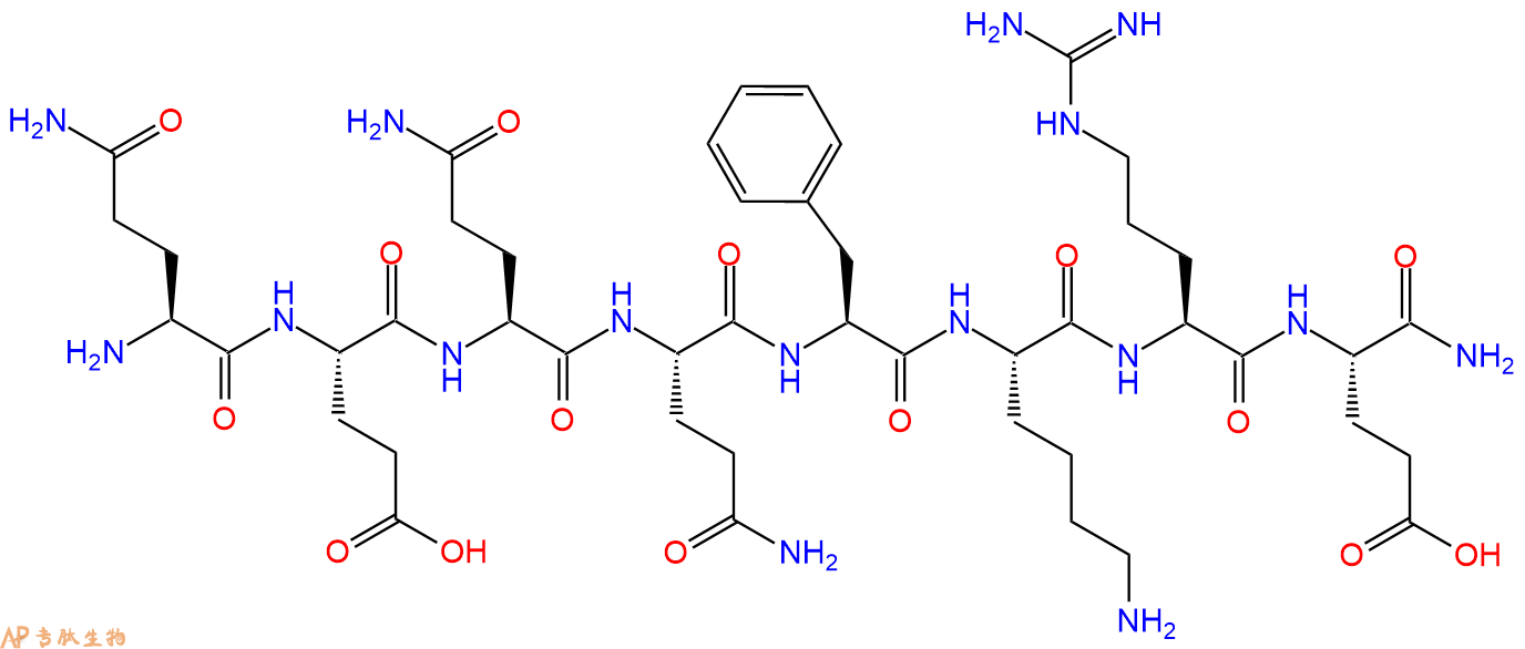 专肽生物产品H2N-Gln-Glu-Gln-Gln-Phe-Lys-Arg-Glu-CONH2