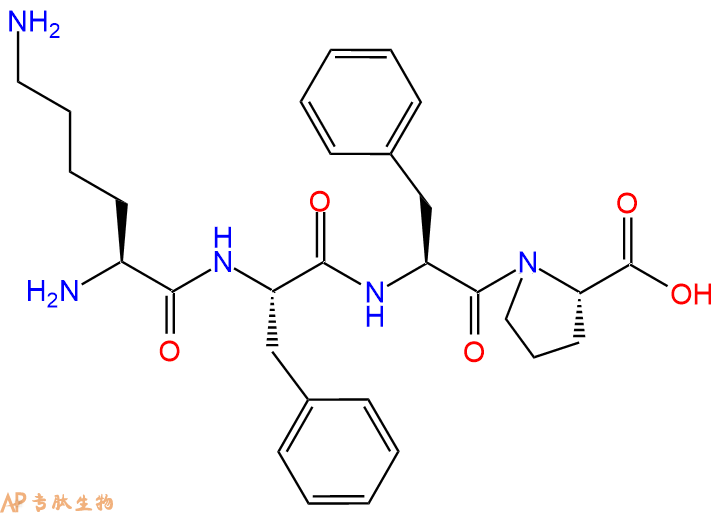 专肽生物产品H2N-Lys-Phe-Phe-Pro-OH