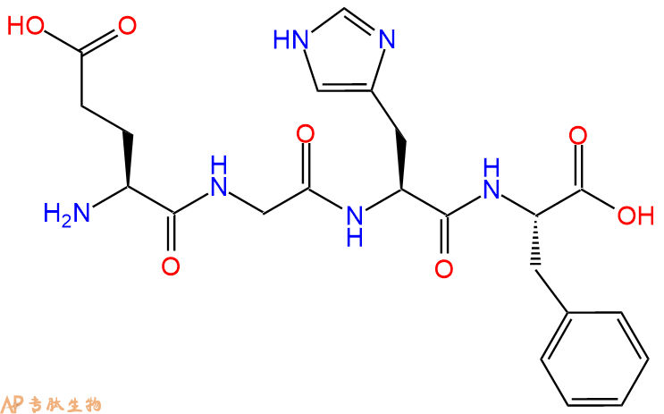 专肽生物产品H2N-Glu-Gly-His-Phe-OH