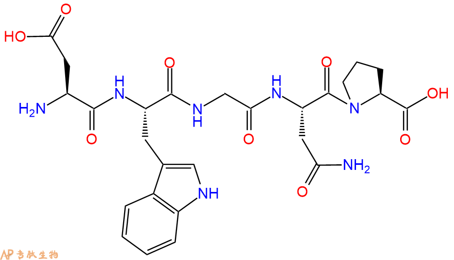 专肽生物产品H2N-Asp-Trp-Gly-Asn-Pro-OH