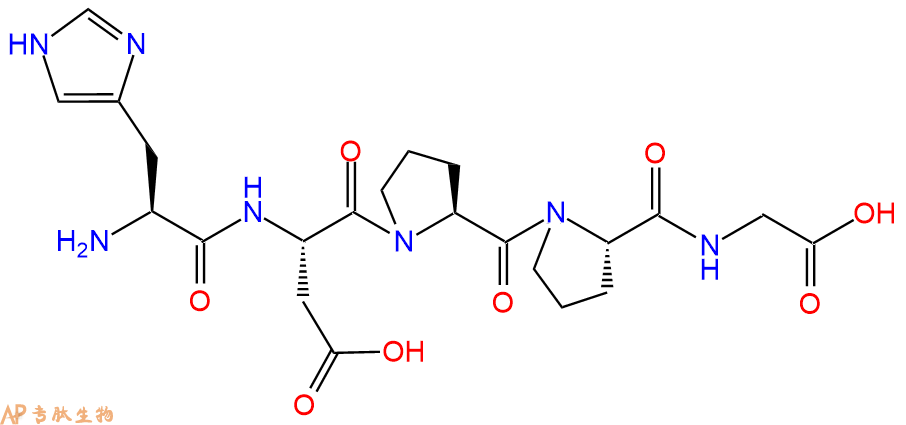 专肽生物产品H2N-His-Asp-Pro-Pro-Gly-OH