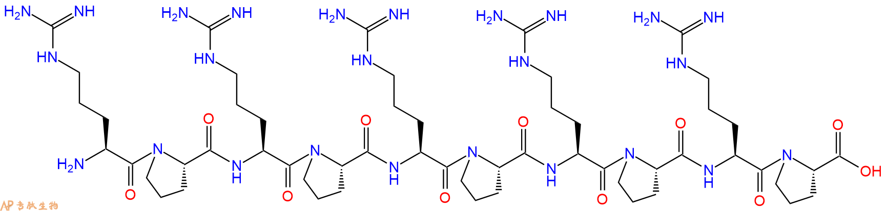 专肽生物产品H2N-Arg-Pro-Arg-Pro-Arg-Pro-Arg-Pro-Arg-Pro-OH