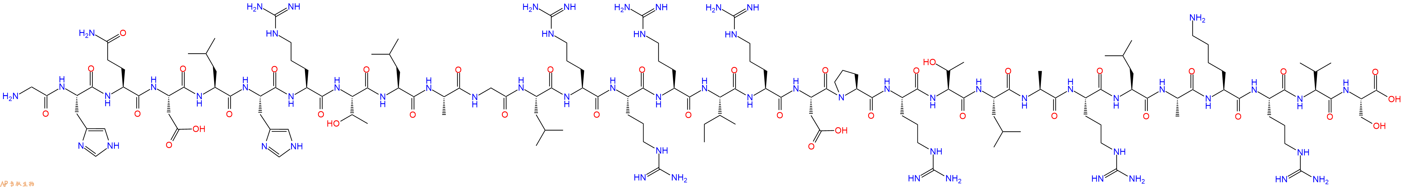 专肽生物产品H2N-Gly-His-Gln-Asp-Leu-His-Arg-Thr-Leu-Ala-Gly-Leu-Arg-Arg-Arg-Ile-Arg-Asp-Pro-Arg-Thr-Leu-Ala-Arg-Leu-Ala-Lys-Arg-Val-Ser-OH