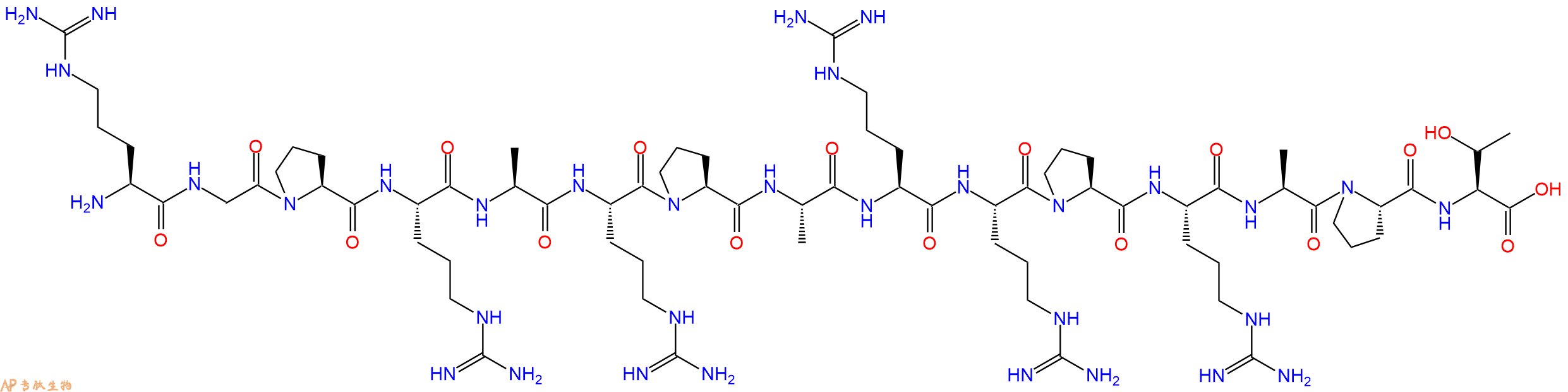 专肽生物产品H2N-Arg-Gly-Pro-Arg-Ala-Arg-Pro-Ala-Arg-Arg-Pro-Arg-Ala-Pro-Thr-OH