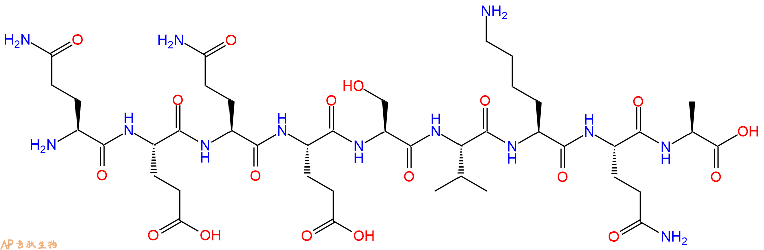 专肽生物产品H2N-Gln-Glu-Gln-Glu-Ser-Val-Lys-Gln-Ala-OH
