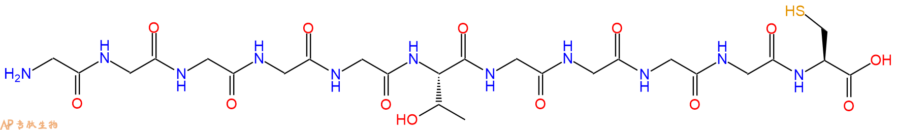 专肽生物产品H2N-Gly-Gly-Gly-Gly-Gly-Thr-Gly-Gly-Gly-Gly-Cys-OH