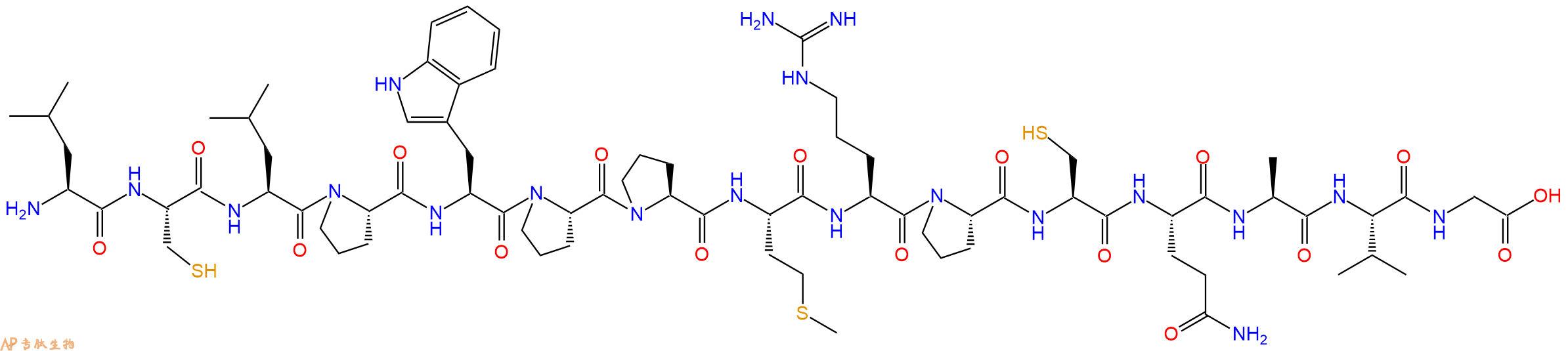 专肽生物产品H2N-Leu-Cys-Leu-Pro-Trp-Pro-Pro-Met-Arg-Pro-Cys-Gln-Ala-Val-Gly-OH