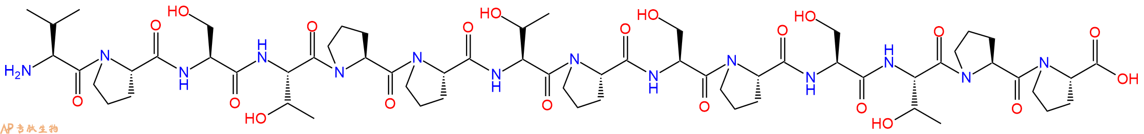 专肽生物产品H2N-Val-Pro-Ser-Thr-Pro-Pro-Thr-Pro-Ser-Pro-Ser-Thr-Pro-Pro-OH