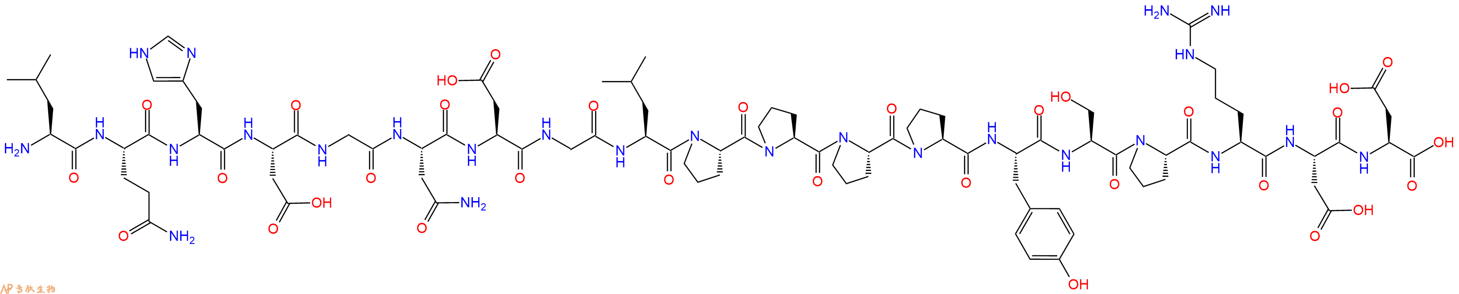 专肽生物产品H2N-Leu-Gln-His-Asp-Gly-Asn-Asp-Gly-Leu-Pro-Pro-Pro-Pro-Tyr-Ser-Pro-Arg-Asp-Asp-OH