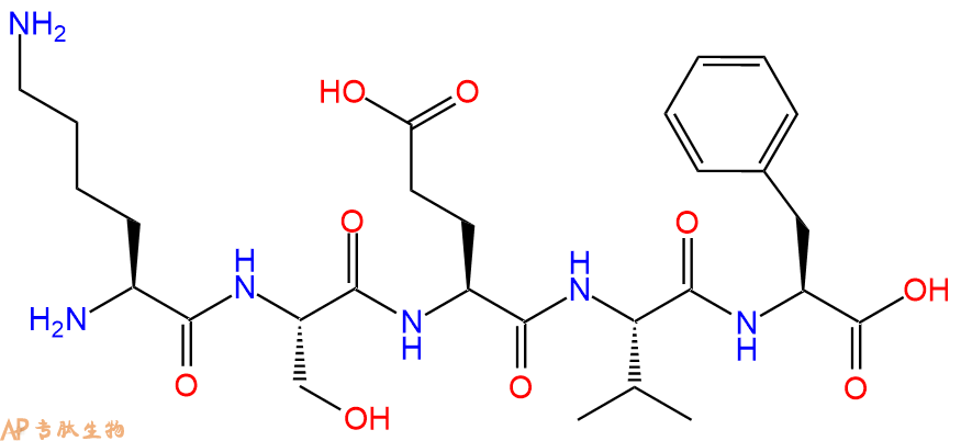 专肽生物产品H2N-Lys-Ser-Glu-Val-Phe-OH