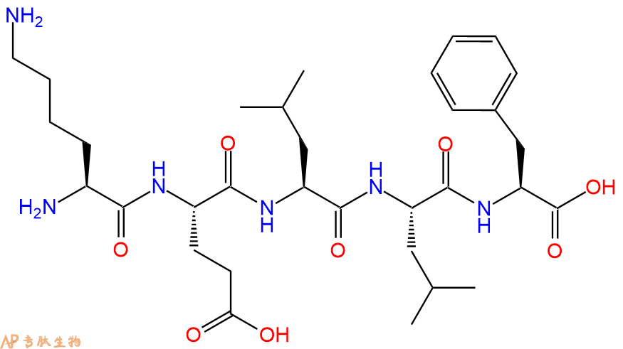 专肽生物产品H2N-Lys-Glu-Leu-Leu-Phe-OH