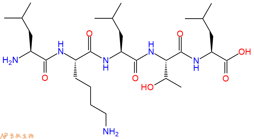 专肽生物产品H2N-Leu-Lys-Leu-Thr-Leu-OH